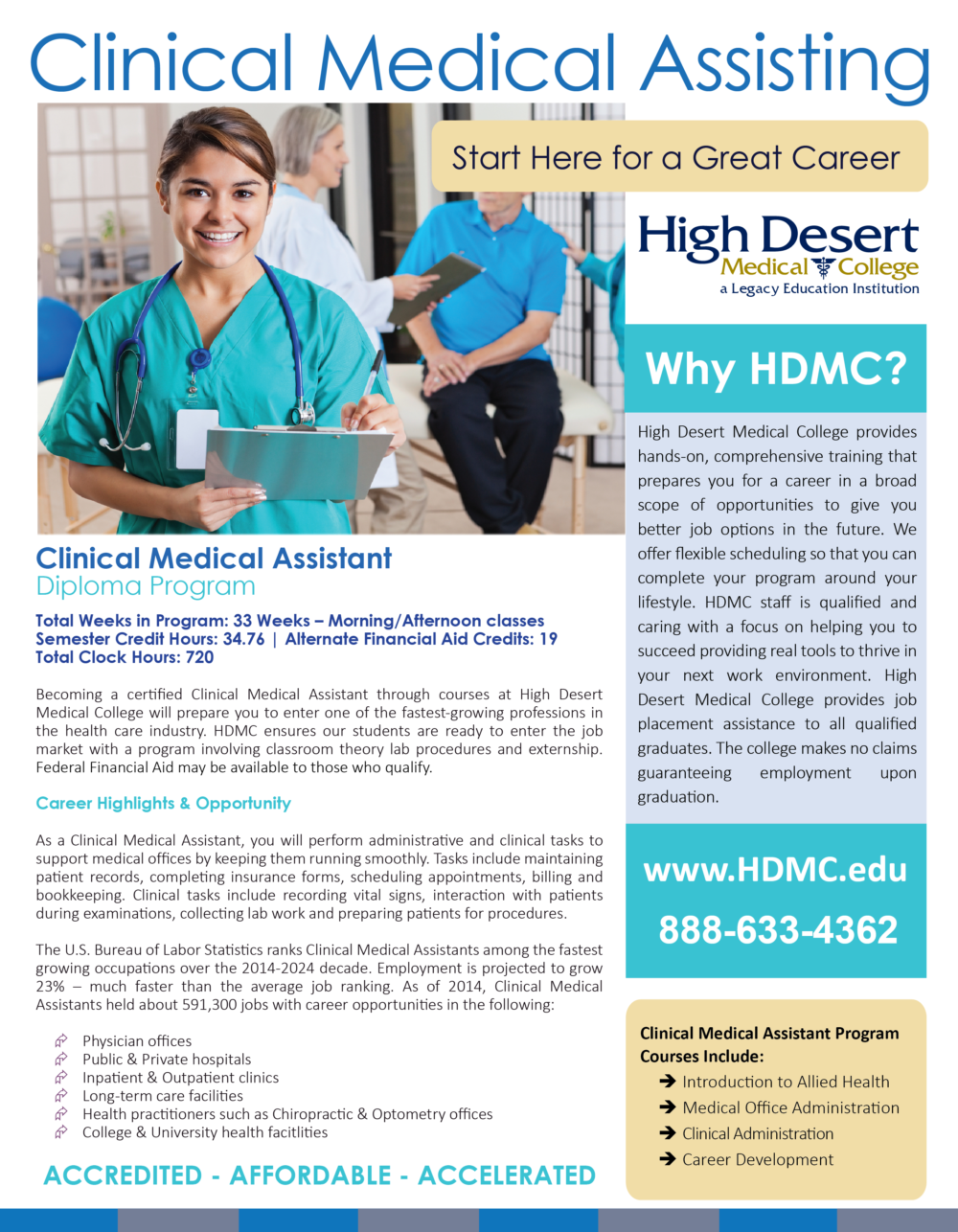 HDMC Clinical Medical Assisting Flyer  July 2022 web 01 