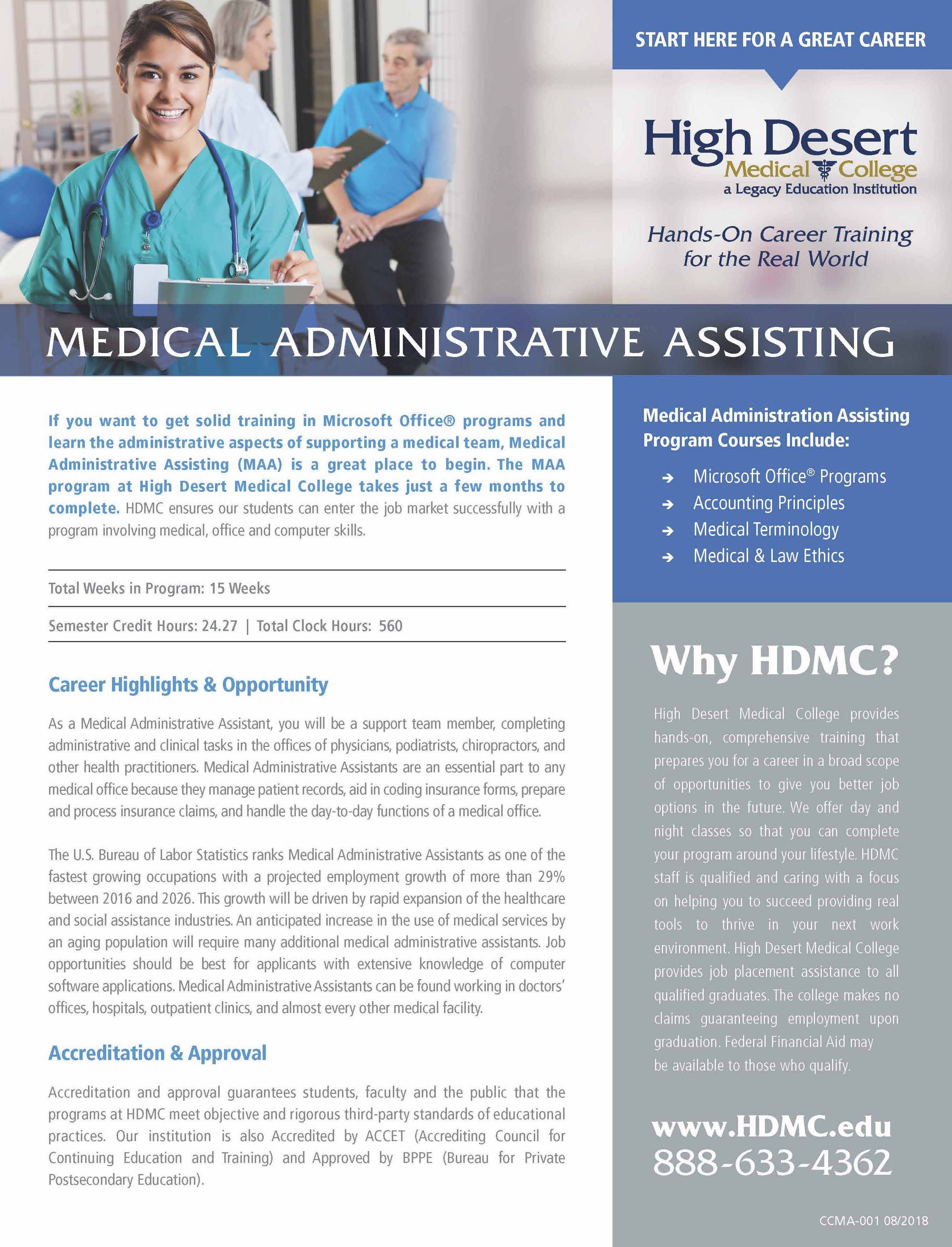 medical administrative assisting high desert medical college what do medical office assistants do